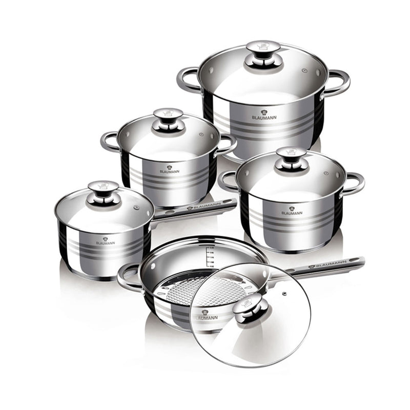 Blaumann Topfset 10-teiliges Edelstahl Gourmet Line