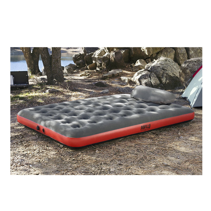 Bestway Freizeit Outdoor Pavillo Luftbett mit Kissenpumpe Roll & Relax 203x152x22cm