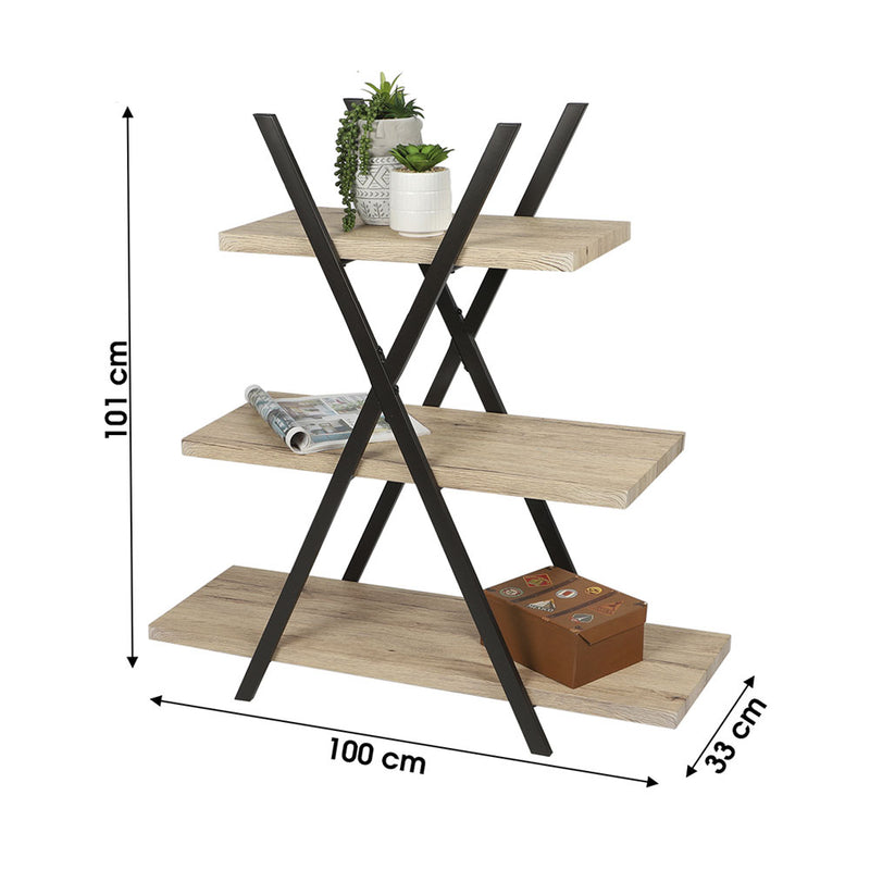 Urban Living Wohnmöbel Pyramidenregal mit 3 Tablaren