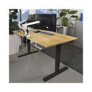 CONTINI Büromöbel höhenverstellbarer Bürotisch 1.4x0.8m Eiche / Gestell ET225E schwarz RAL 9005