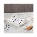 Berlinger Haus Küchenbedarf Haus länglicher Bräter mit Deckel matt cream Sahara Collection