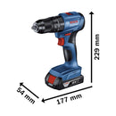 Bosch Professional Bohren & Schrauben Akku-Schlagbohrschauber GSB 18V-45 0.601.9K3.300