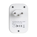 Adattatore Ekström Connector & Coupling Socket con connessione di ricarica USB Bianco