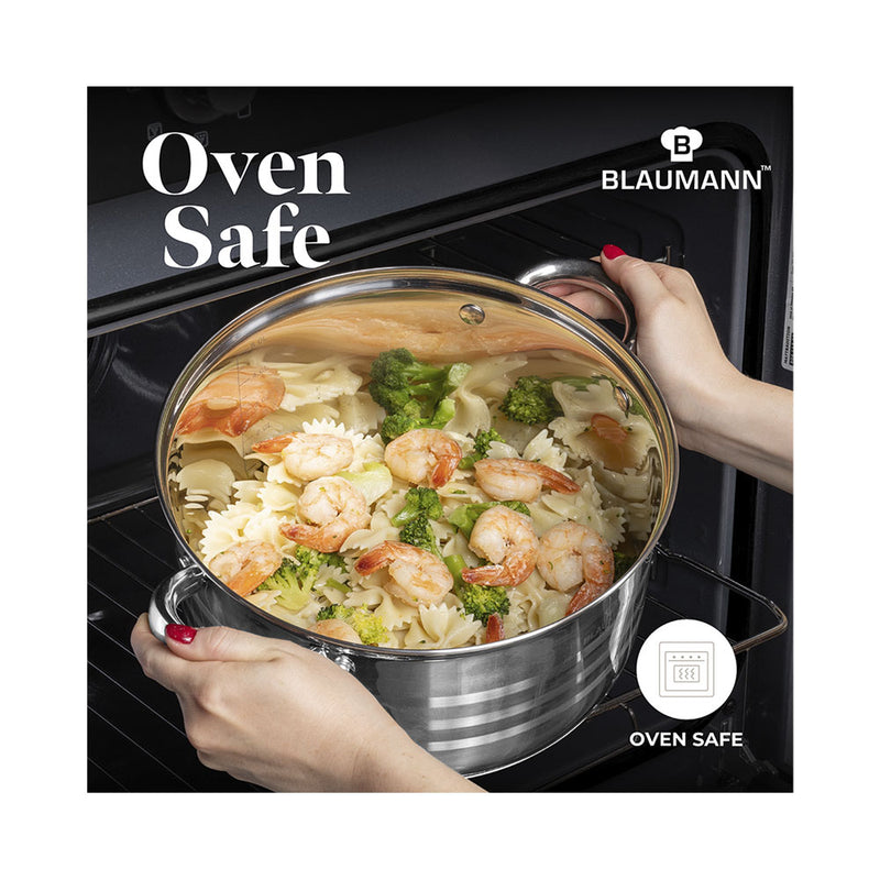 Blaumann Küchenbedarf Kochtopf Set 6.1L/3.6L/2.6L/1.9L Edelstahl Gourmet Line