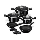 Berlinger Haus Küchenbedarf Haus 10-teiliges Kochgeschirr-Set Black Vantage Collection