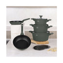 Berlinger Haus Küchenbedarf Haus 10-teiliges Kochgeschirr-Set Matte Green Collection