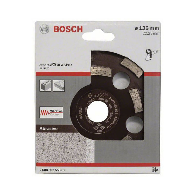 Bosch Professional Zubehör Baumaschine Diamanttopfscheibe Expert for Abrasive, 125x22.23x4.5mm