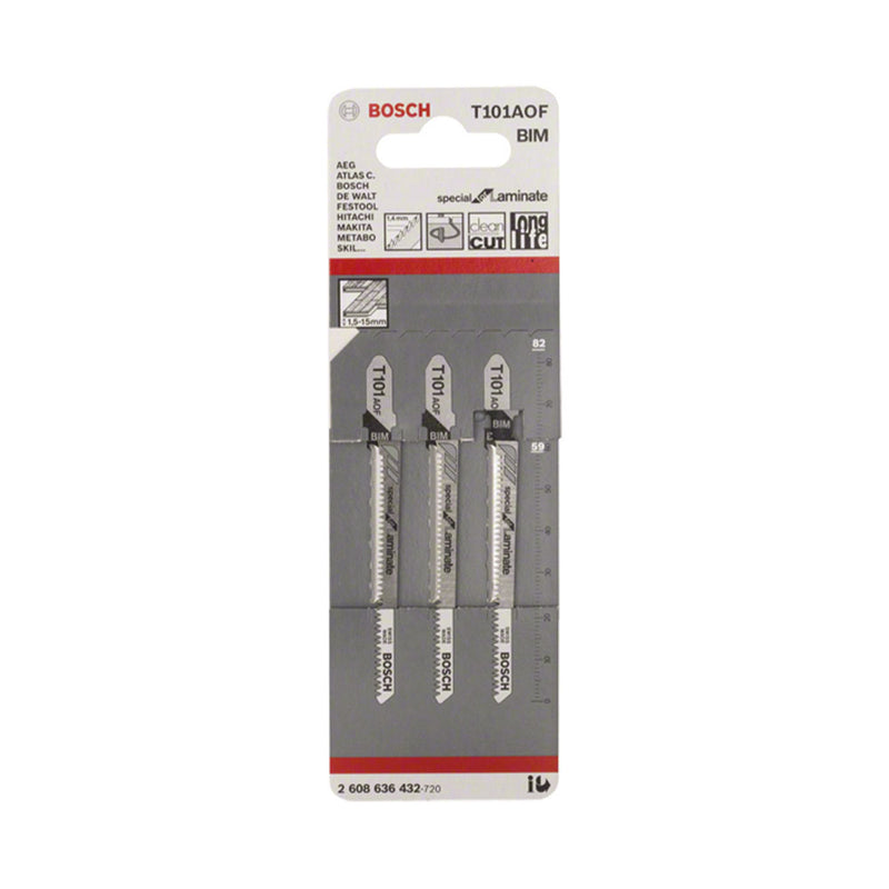 Bosch Bosch Zubehör 3 Stichsägeblätte T 101 AOF Laminate