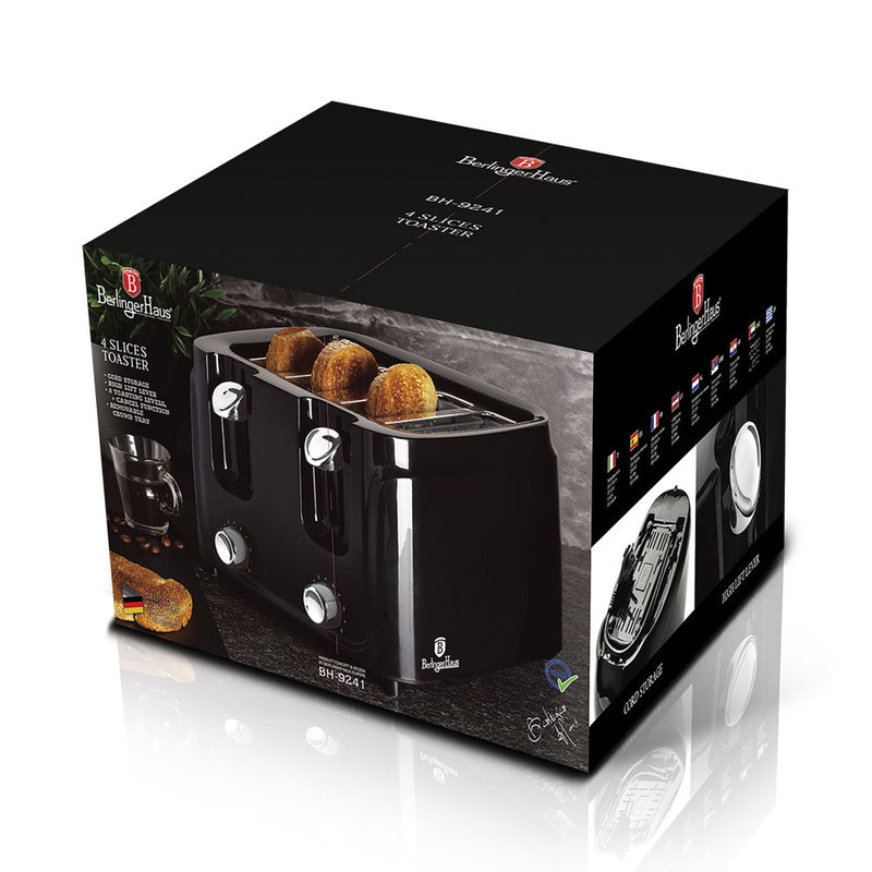 Berlinger Haus Toaster Haus 4 Scheiben Black Silver Collection