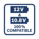 Bosch Professional Bohren & Schrauben 2 kit Tool 12V GSR 12V-15 + GWS 12V-76 + 2x2.0Ah + GAL 12V-40 L 0.615.990.N2U