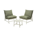 Mobili da giardino FS-STAR set di mobili da giardino color crema da 3 pezzi