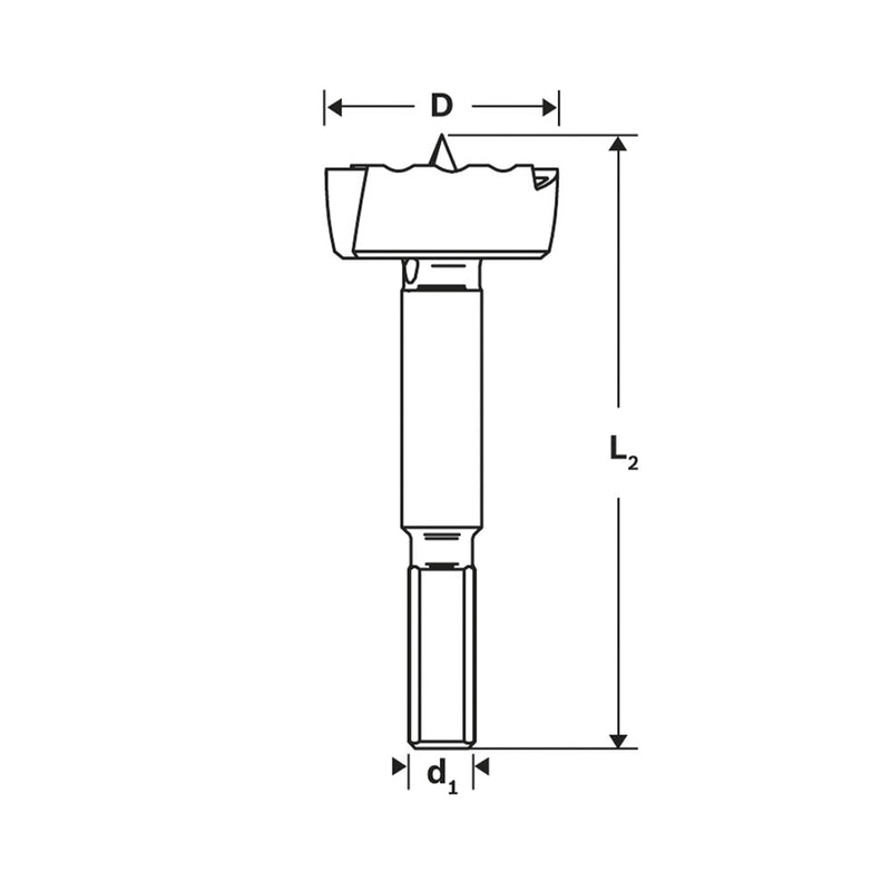 Bosch Bosch Zubehör Forstner-Bohrer gewellt 38mm