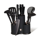 Berlinger Haus Küchenbedarf Haus 12-teiliges Messer- und Kochbesteck Black Rose Collection