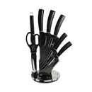 Berlinger Haus Küchenbedarf Haus 8-teiliges Messerset mit Acryl-Block Black Silver Collection