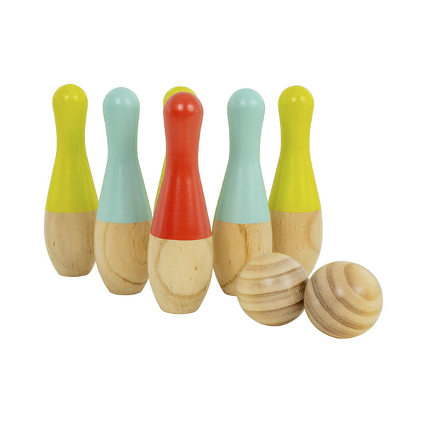 TP Toys Freizeit Outdoor Holz Kegelset Outdoor FSC