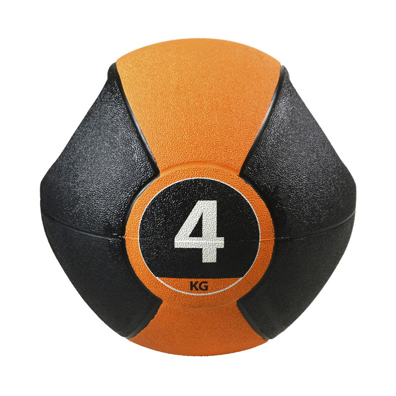 PURE2improve Freizeit Indoor Medizinball mit Griffen 4kg