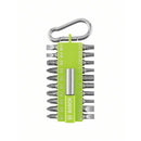 Bosch Professional Accessories Bâtiment Masin tournevis-set 21 pièces avec carabiner crochets verts
