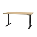 Contini office furniture height adjustable office table 1.6x0.80m ahorn nature / frame ET225E black RAL 9005