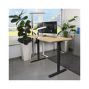 Contini office furniture height adjustable office table 1.6x0.80m ahorn nature / frame ET225E black RAL 9005