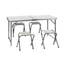 dameco Gartenmöbel Campingtisch Set faltbar mit 4 Klappstühlen