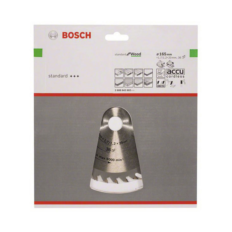 Bosch Professional Zubehör Baumaschinen Kreissägeblatt Optiline Wood 165 x 20/16 x 1.7 mm