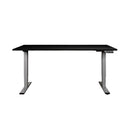 CONTINI Bürotisch höhenverstellbar 1.8x0.8m schwarz / Gestell grau RAL 7045