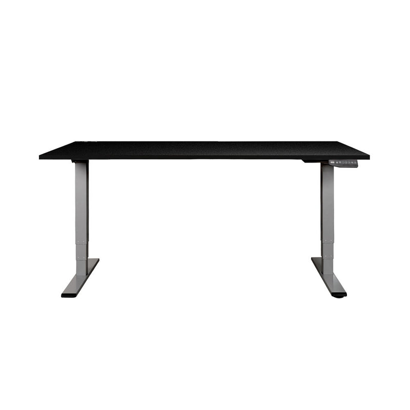 CONTINI Bürotisch höhenverstellbar 1.8x0.8m schwarz / Gestell grau RAL 7045