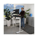 Contini office furniture height adjustable office table 1.6x0.8m black / frame white RAL 9016