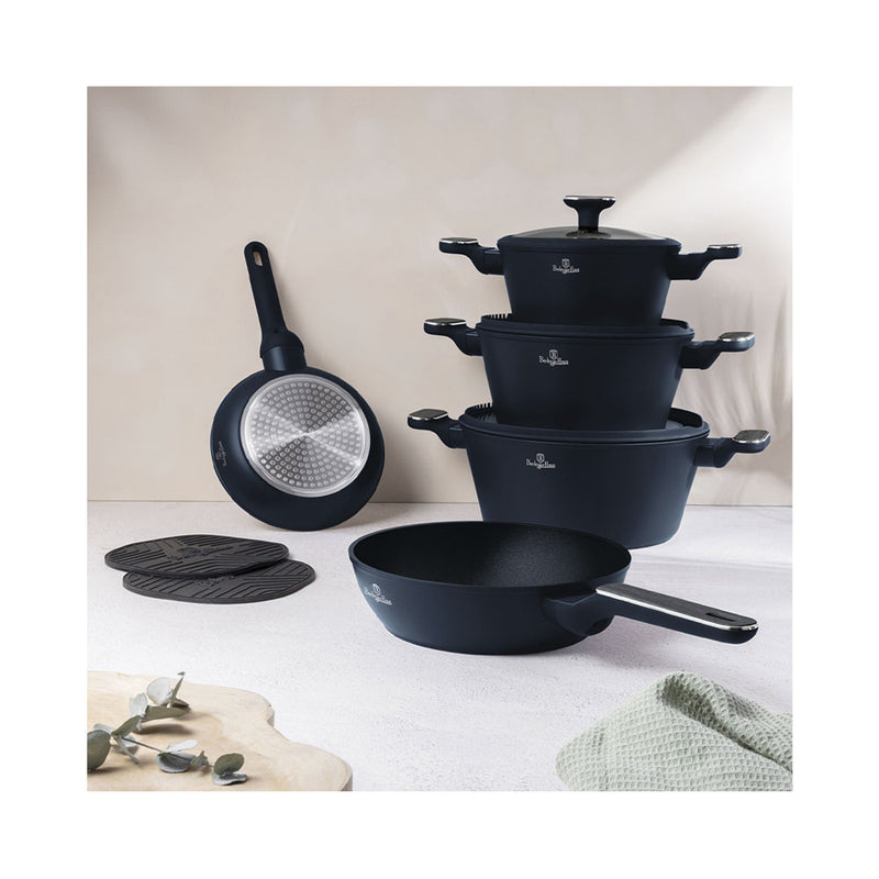 Berlinger Haus Küchenbedarf Haus 10-teiliges Kochgeschirr-Set Deep Sea Collection