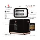 Berlinger Haus Küchenbedarf Haus Wasserkocher & Toaster mit Digitalanzeige Black Rose Collection
