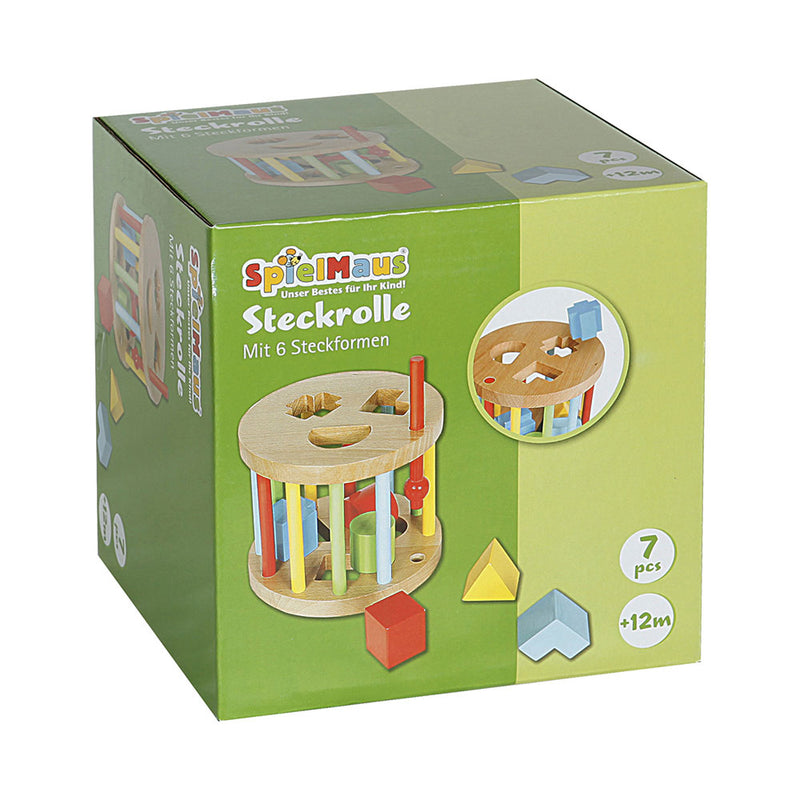 SpielMaus Baby-Spielzeug Spielmaus Steckbox rund 6 Steine