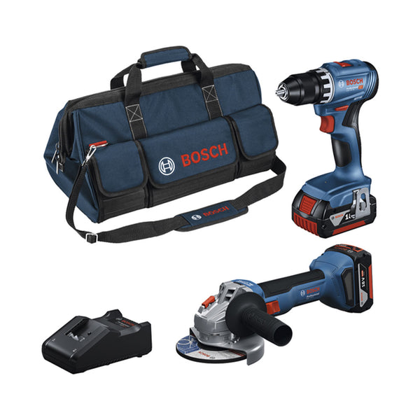 Bosch Baugeräte 2 Tool Kit 18V GSR+GWS+2x4.0Ah+GAL 0.615.A50.07N