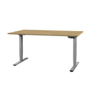 CONTINI Bürotisch höhenverstellbarer  1.8x0.8m Eiche / Gestell grau RAL 7045