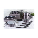 Berlinger Haus Küchenbedarf Haus 18-teiliges Kochgeschirr-Set Metallic Line Carbon Pro Edition