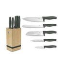 Berlinger Haus Küchenbarf Haus 6-piece knife set with knife block matt green collection
