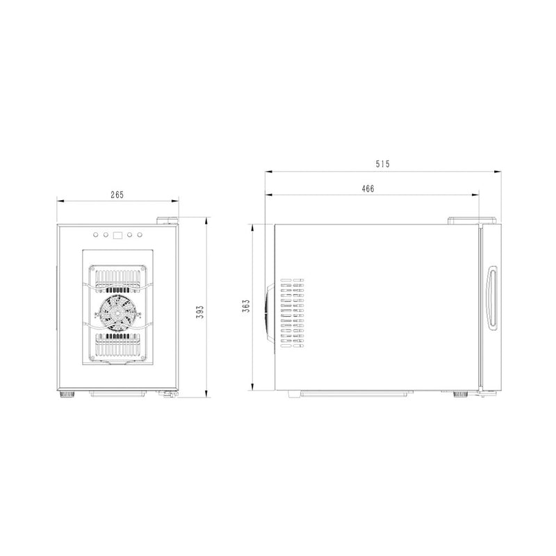 Kibernetik Weinkühlschrank WK18 thermoelektrischer 6 Flaschen