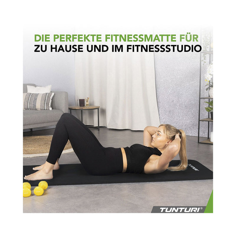 Tunturi Freizeit Indoor NBR Fitness Matte schwarz