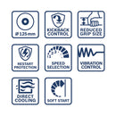 Bosch Professional Building device angle grinder GWS 17-125 S CH C