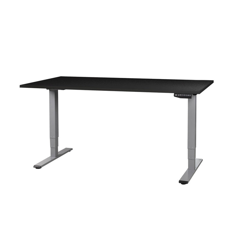 CONTINI Bürotisch höhenverstellbar 1.8x0.8m schwarz / Gestell grau RAL 7045