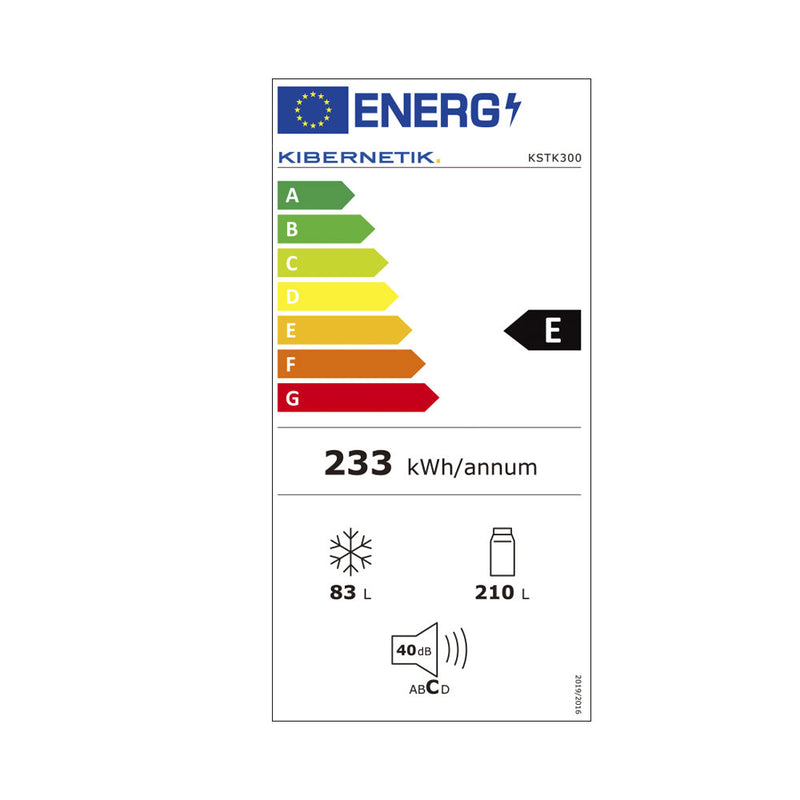 Kibernetik Kühl- Gefrierkombi FSP 293 Liter No Frost Chromstahl