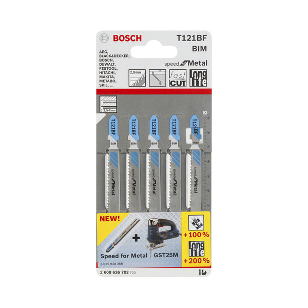 Bosch Bosch Zubehör 5 Stichsägeblätter T121BF