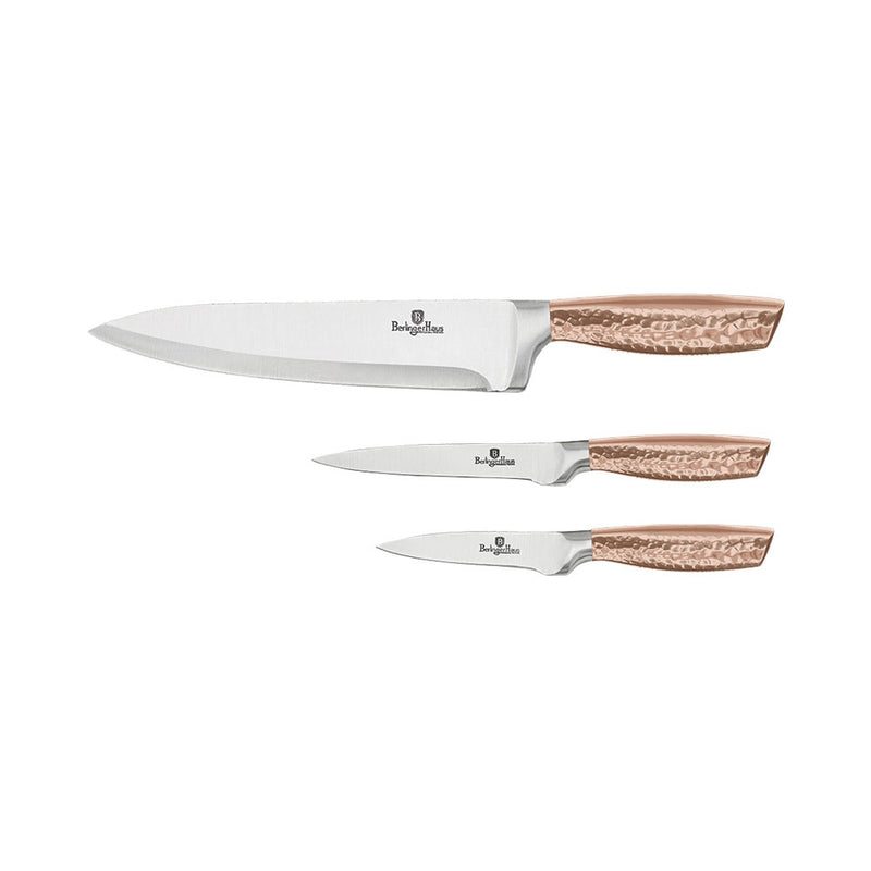 Berlinger Haus Messerset Haus 3 teiliges Rosegold Metallic Line