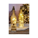 FS-STAR Weihnachten Glasflasche mit LED Beleuchtung