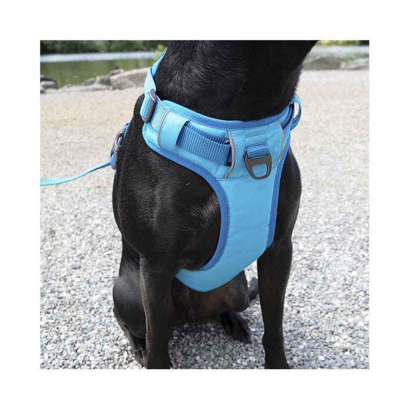 Freedog Hund Unterwegs Geschirr Cool Pro Tech blau S