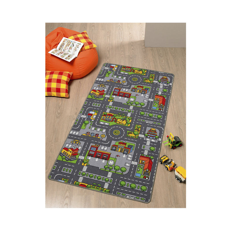 vedes Spielfahrzeuge Spielteppich City 100x165cm