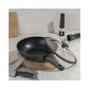 Berlinger Haus Küchenfarf Haus Wok Bratpanne Ø 28cm avec collection d'anthracite de couvercle