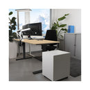 Contini office furniture height adjustable office table 1.6x0.80m ahorn nature / frame ET225E black RAL 9005