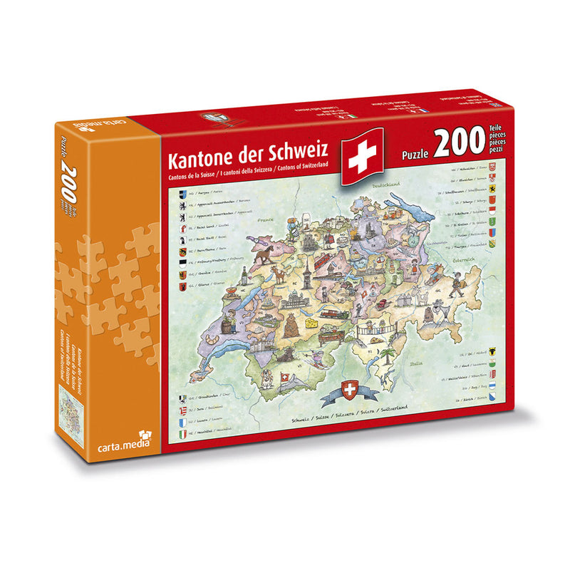 carta media Spiele & Puzzles Puzzle Kantone der Schweiz