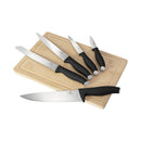 Berlinger Haus Küchenbarf Haus 6-part knife set with bamboo cutting board matt black collection