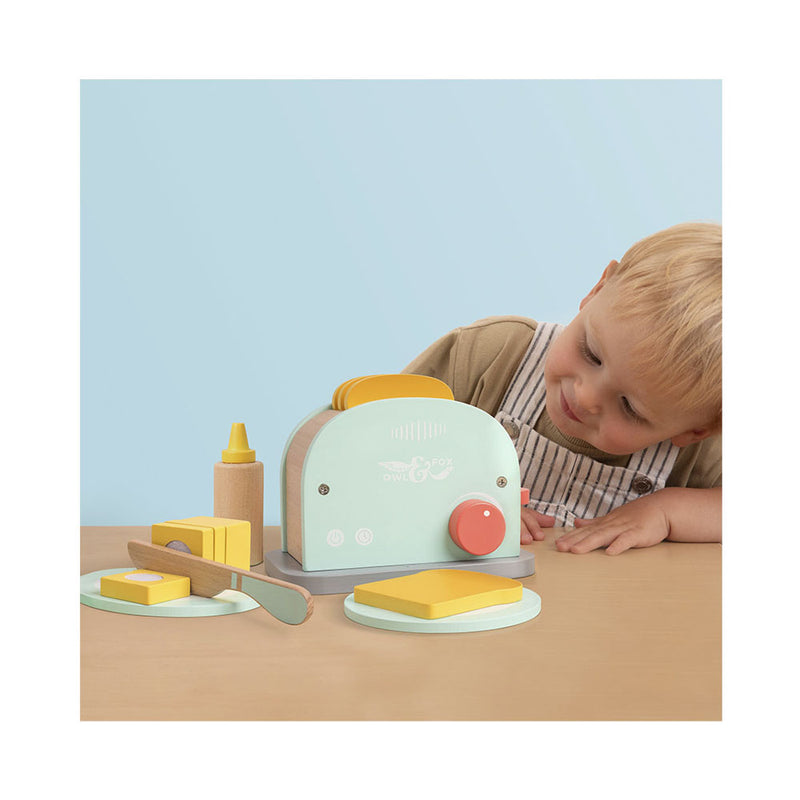 OWL & FOX Kinderzimmer Holz Toaster Set FSC